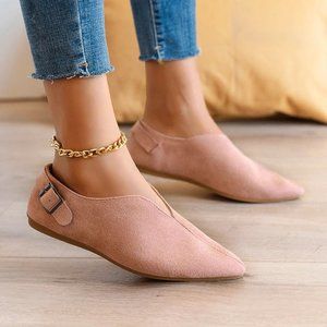 Suede Slip-on Loafers: size 7